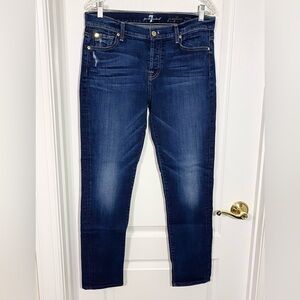 Y2K 7FAM Josefina Skinny Boyfriend Jeans USA MADE 7 For All Mankind 29